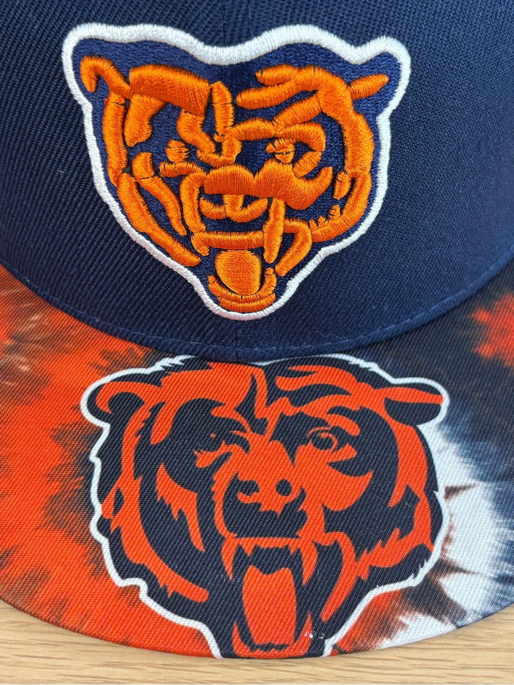 Men's New Era Chicago Bears 59FIFTY Tie Dye Brim Embroidered Bear Logo - Picture 2 of 9